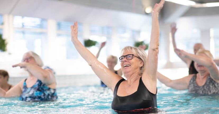 Vattengymnastik i Klippan